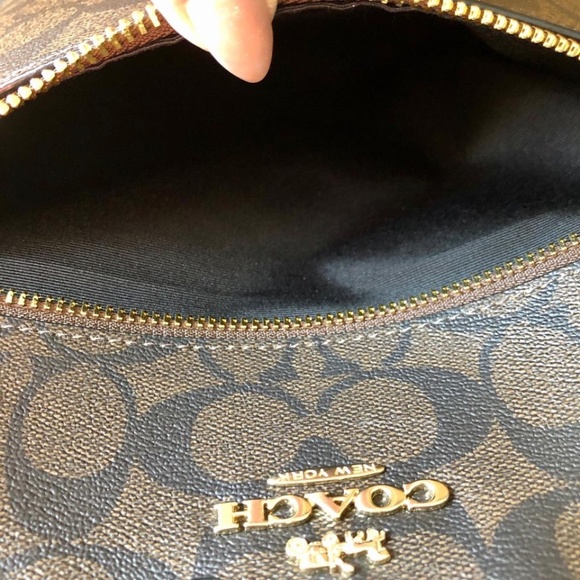 Coach Gallery Black Brown Coated Canvas Tote - Picture 9 of 9